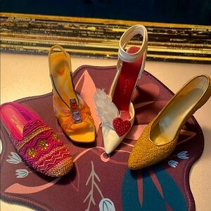 Just The Right Shoe Pink and Orange Heels Collection